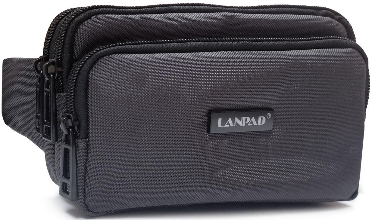 Сумка на пояс Lanpad чоловіча сіра