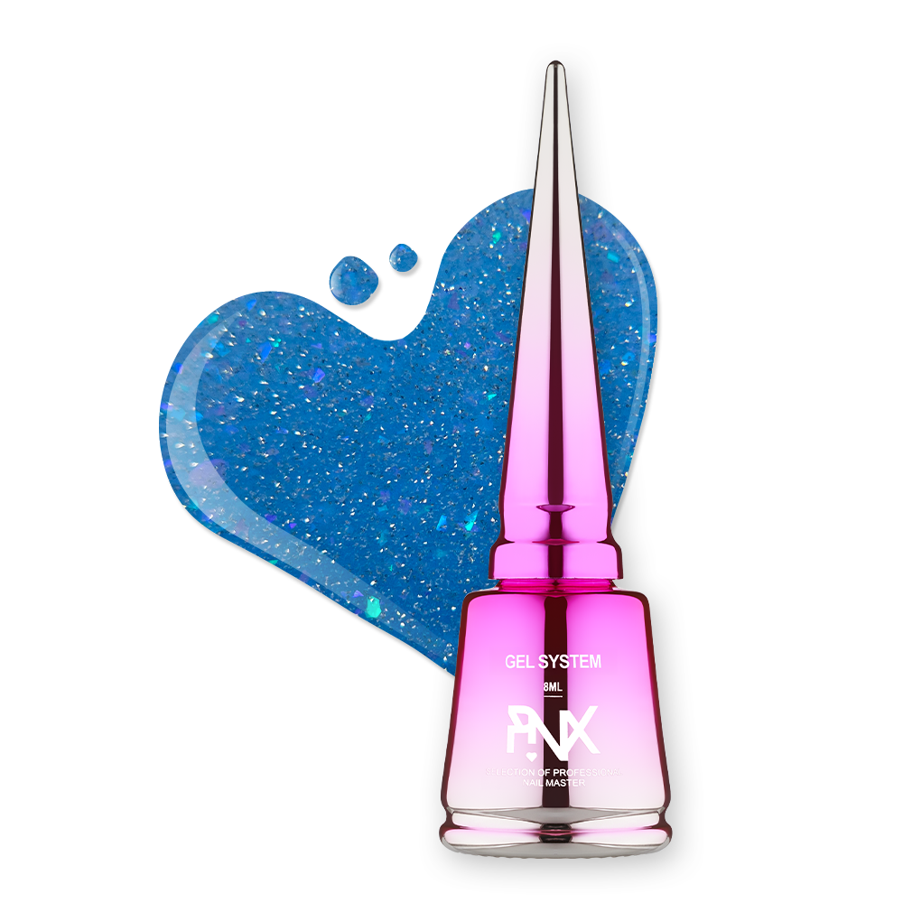 Рідкий гель Pinx Liquid Builder Gel Paris Chic No006, 8 мл (блакитний)