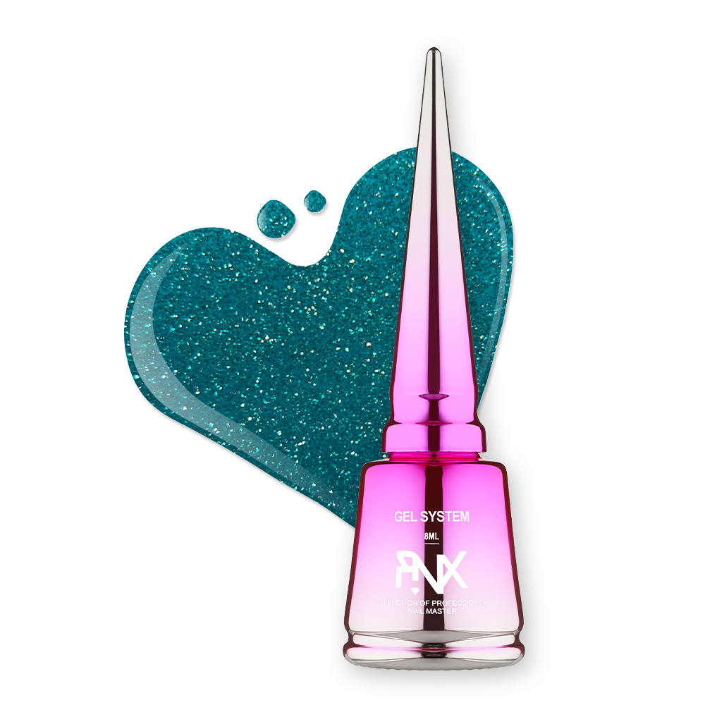 Рідкий гель Pinx Liquid Builder Gel Paris Chic No007, 8 мл (бірюзовий)