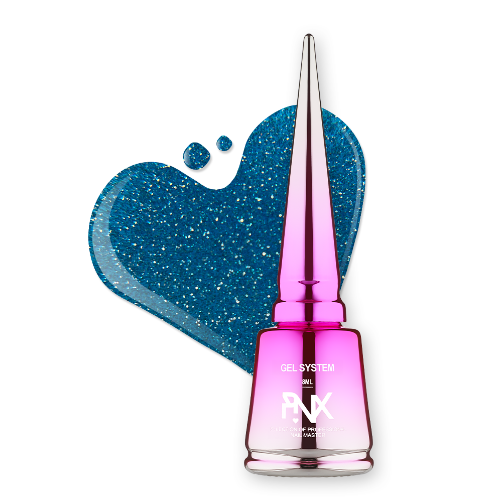 Рідкий гель Pinx Liquid Builder Gel Paris Chic No008, 8 мл (синій)