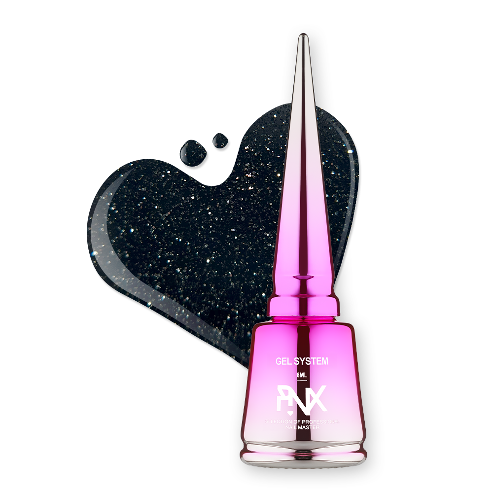 Рідкий гель Pinx Liquid Builder Gel Paris Chic No010, 8 мл (чорний)