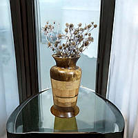 Ваза з дерева  для сухоцвітів та декору .Горіх