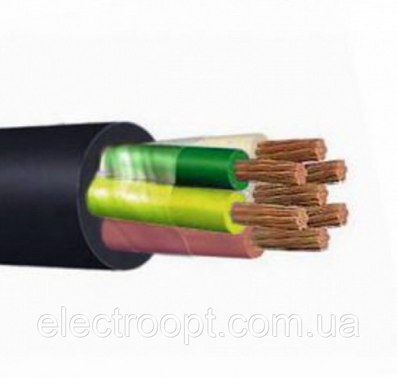 Кабель КГ 7х1.5 мідь, гнучкий, прогумований (ріжеться кратно 5 м.) Одеса Каблекс