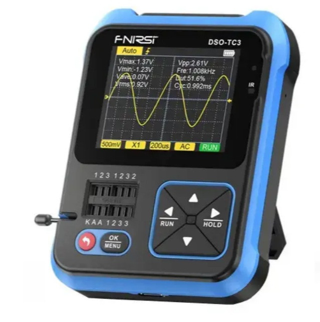Портативний осцилограф FNIRSI DSO-TC3 генератор, тестер компонентів, фото 1