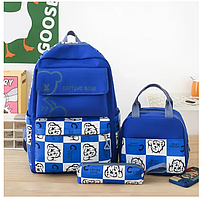 Рюкзак шкільний набір для дівчинки синій 443GP