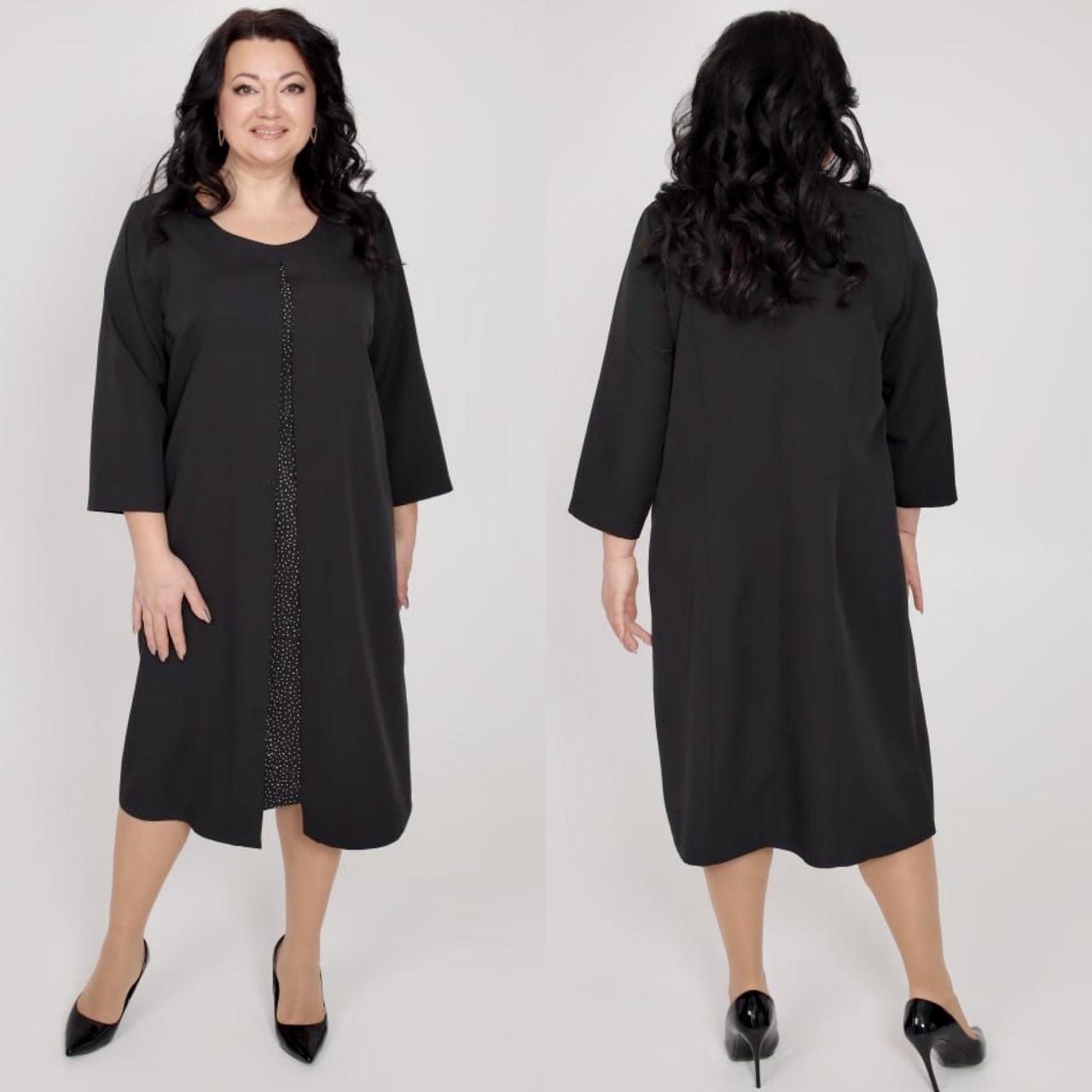 Сукня жіноча 56,58,60,62 чорна, фото 1