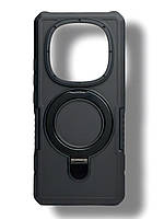 Протиударний чохол Pivot для Poco X7 з кільцем підставкою чорний