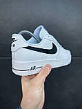 Жіночі білі кросівки Nike Air Force 1 Low, жіночі шкіряні стильні кросівки, жіночі кеди Найк Аір Форс, фото 7
