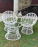 Набір з техноротанга Хавана з додатковим плетінням 2крісла +стіл, фото 3