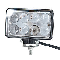 LED фара авто Brevia10631QLX1 24W 150*90*65mm (3W*8) 10-30V Дальнє/Spot 1600Lm
