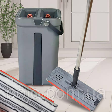 Комплект для прибирання MI.JE G10 швабра 360°, відро з автоматичним віджимом (DRK), фото 1