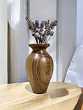 Дерев'яна ваза з горіха для декору і сухоцвітів, фото 8