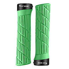 Грипси велосипедні West Biking YP0804063 Green з двома замками ручки на кермо
