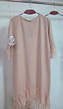 Плаття жіноче бохо 48 розмір пудра, фото 3