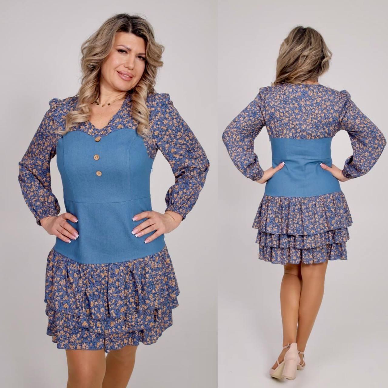 Сукня жіноча 50,52,54,56 блакитна, фото 1