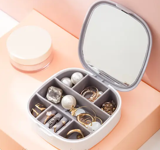 Скринька-органайзер із дзеркалом для прикрас і біжутерії, фото 1