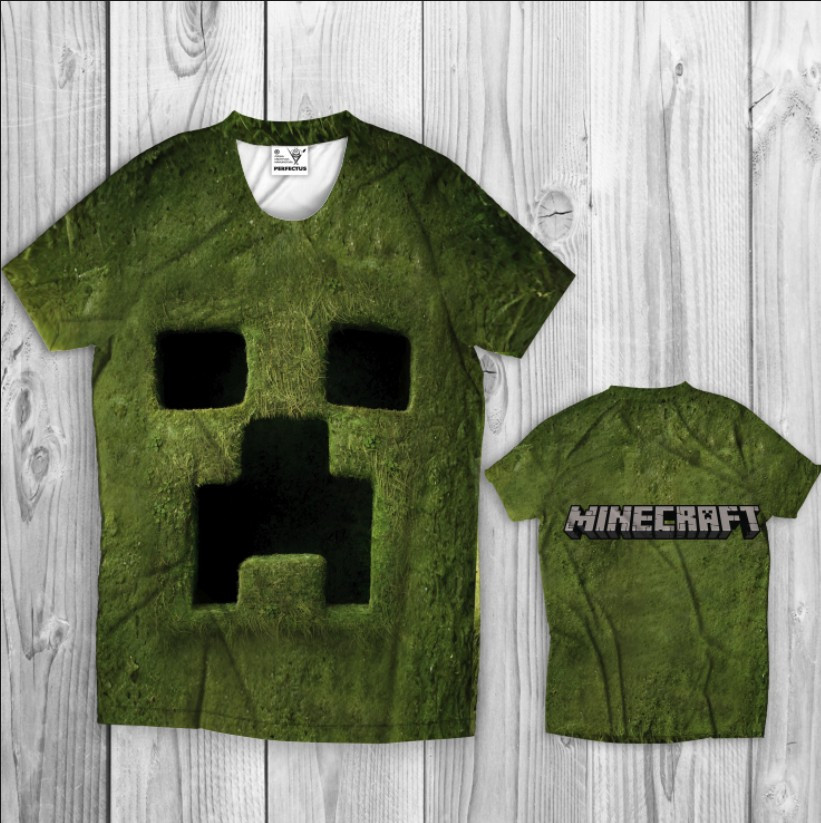 Футболка Minecraft майнкрафт гра фільм гра постер напис емблема зелена ВСІ Розміри, фото 1