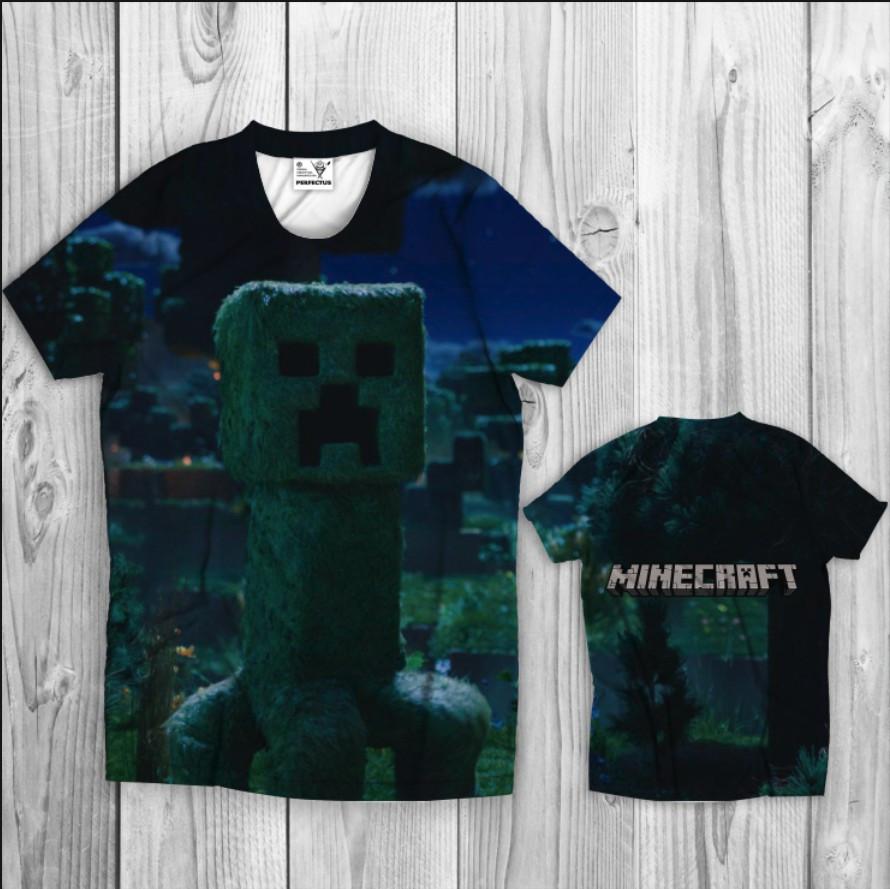 Футболка Minecraft майнкрафт гра фільм гра постер напис дерево ВСІ Розміри, фото 1