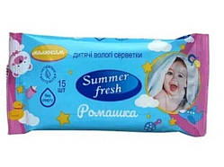 Вологі серветки 15шт Compact ТМ SUMMER FRESH
