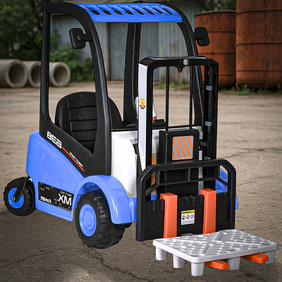 Дитячий електромобіль навантажувач з р/к Функціональна машинка спецтехніка дитині від 3 років Музика світло 6 км/год