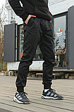 Чоловічі спортивні штани з бавовни з кишенями та манжетами., фото 4