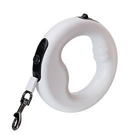 Повідець-рулетка RIAS X-10 з ліхтариком та карабіном 3м White (3_06297)