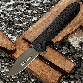 Розкладний ніж Browning F198 з кліпсою 22см Black (7_02163)