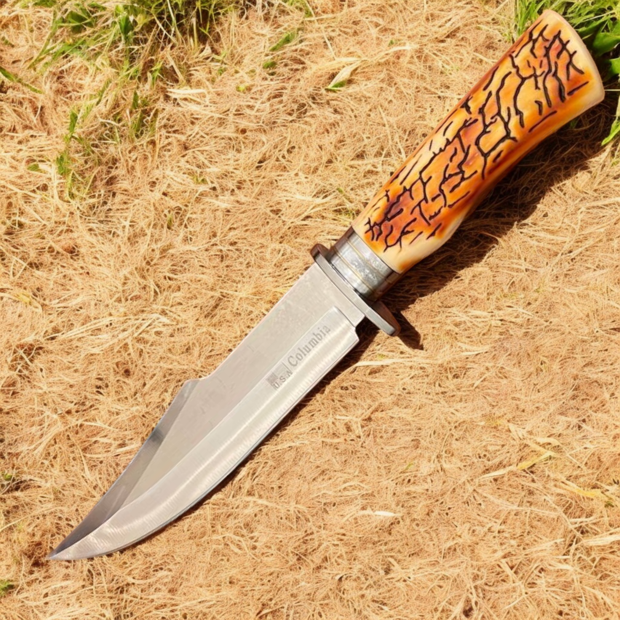 Мисливський ніж Columbia 185 із Чохлом 31см Brown (7_02183)