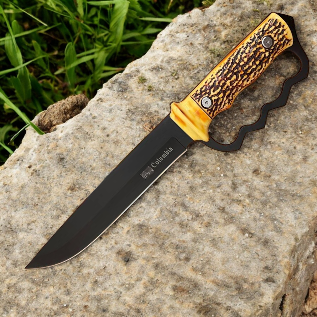 Мисливський ніж Columbia 168 із Чохлом 33см Brown (7_02197)