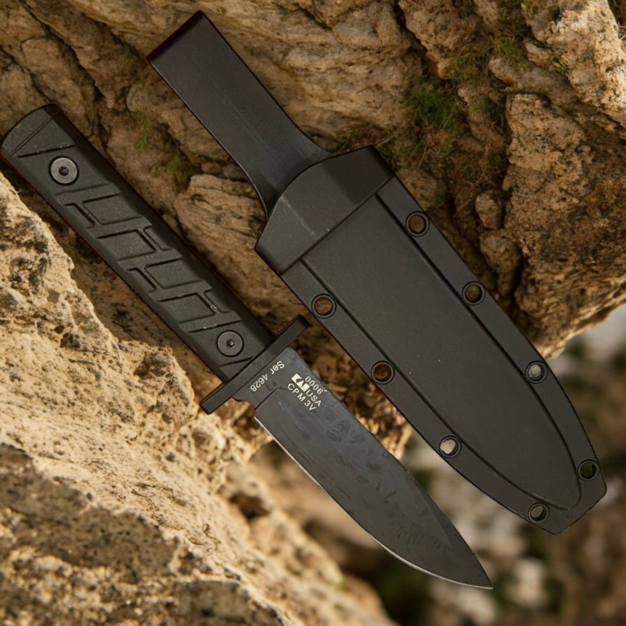 Мисливський ніж ZT Ser 4648 із Чохлом 21см Black (7_02203)