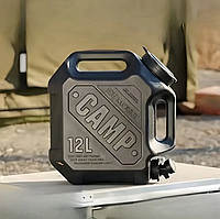 Каністра для води, 12л, з краном. Чорна