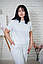 Жіночий літній білий костюм, фото 4