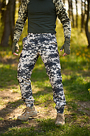 Чоловічі армійські камуфляжні штани карго зелені на гумці з кишенями для військових