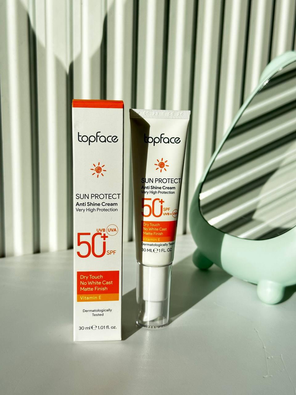 Сонцезахисний крем для обличчя "SPF 50 +" TopFace 30мл, фото 1