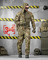 Тактичний камуфляжний костюм prime 3в1 військовий рип стоп, Армійський міцний комплект мультикам Убакс + Кітель і Штани для6472