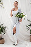 Ніжна сукня для вагітних та годування груддю з віскози Briella розмір S (44) Юла Мама Білий з блакитним, фото 5