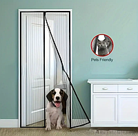 Москитная сетка для дверей на магнитах 210 x 100 см, Magic Mesh Черная shop