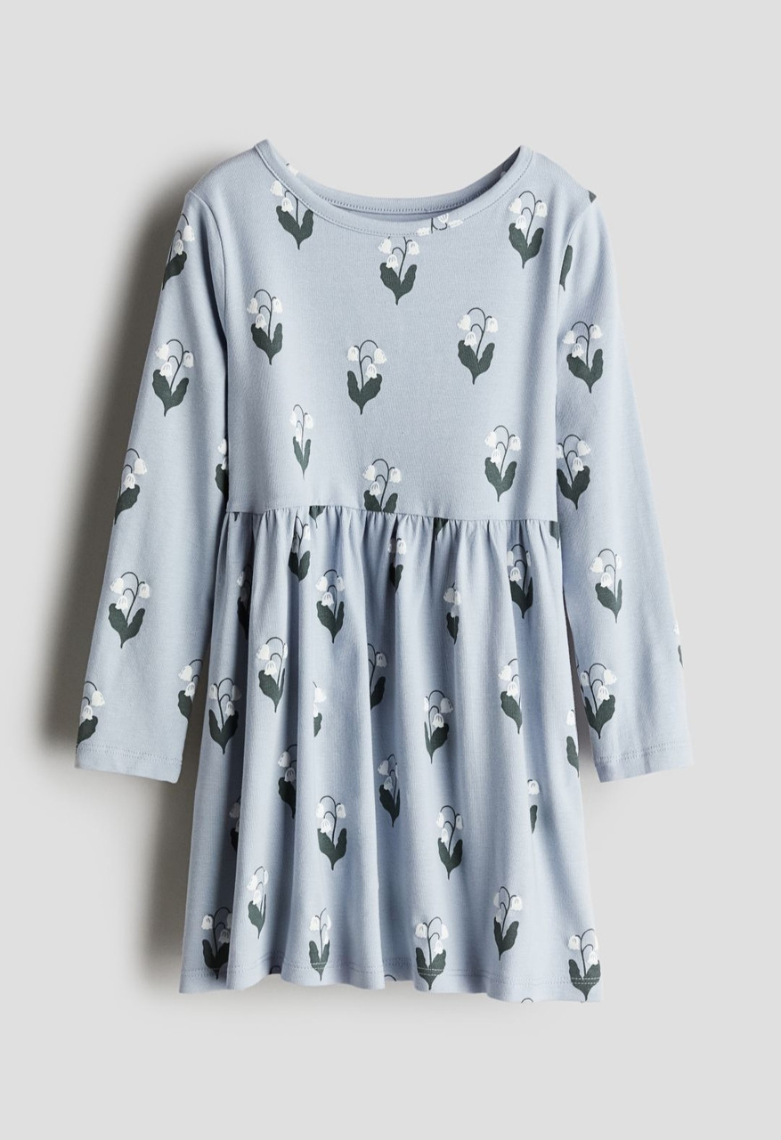 Сукня для дівчинки світло-блакитна Квіти H&M 92, 134/140см, фото 1