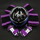 Якісний комплект захисту, + наколінники, налокітники, рукавички для дівчинки рожевий захист, фото 5