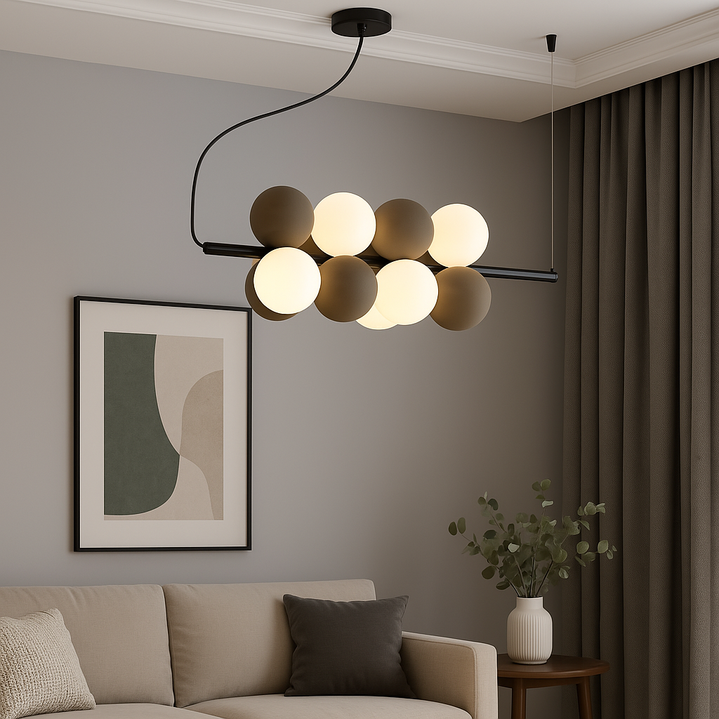 Стильна підвісна люстра GlowBar на 12 куль (17156/4CF), фото 1