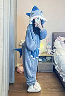 Кигуруми Пижама с капюшном и хвостом мультяшная акула домашний костюм комбинезон Shark Blanket