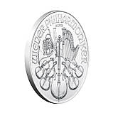 Срібна інвестиційна монета «Венська Філармонія» 1 унція (1 oz) 999 проби 1.5 Євро Австрія 2021 рік, фото 3