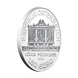 Срібна інвестиційна монета «Венська Філармонія» 1 унція (1 oz) 999 проби 1.5 Євро Австрія 2021 рік, фото 4