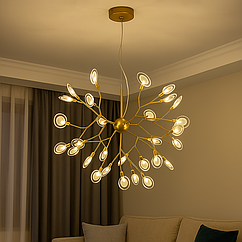 Люстра підвісна світлячки Diasha цоколь G4 ламп 45 шт колір Золотистий 887-45C GD