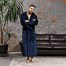 Чоловічий теплий махровий халат для будинку довгий банний від виробника, Чоловічі халати велсофт, фото 8