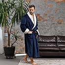 Чоловічий теплий махровий халат для будинку довгий банний від виробника, Чоловічі халати велсофт, фото 4