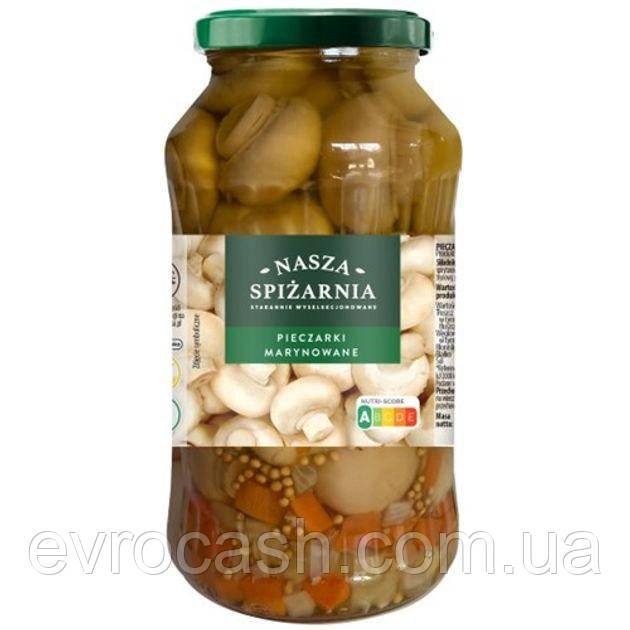 Печериці мариновані Nasza Spizarnia 695 гр 12 шт ящ