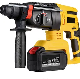 Перфоратор акумуляторний RIAS Hammer Drill 21V 2xАКБ у кейсі Yellow (3_06205)