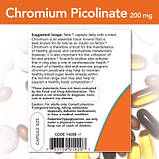 Оригінал! Мінерали Now Foods Піколінат Хрома, 200 мкг, Chromium Picolinate, 100 вегетаріанських до (NF1420) - Вища Якість!, фото 2