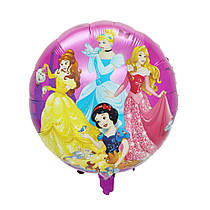 Фольгована кругла кулька "Принцеси Дісней" 18" Китай